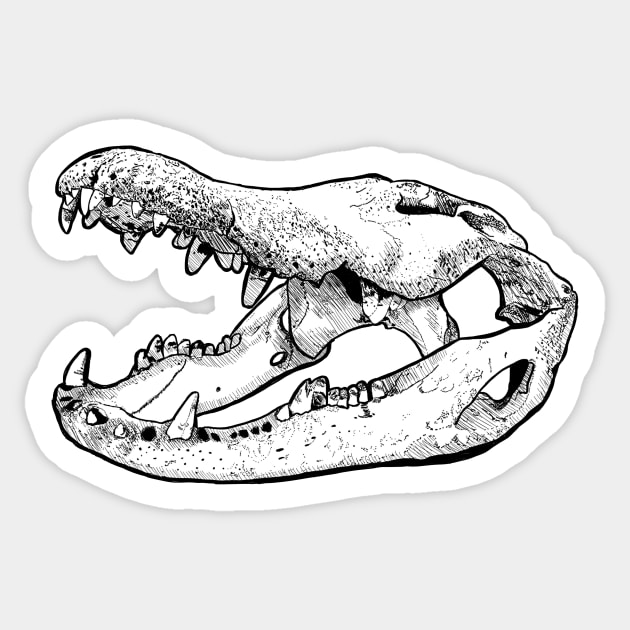 Gator Skull Sticker by Durvin
